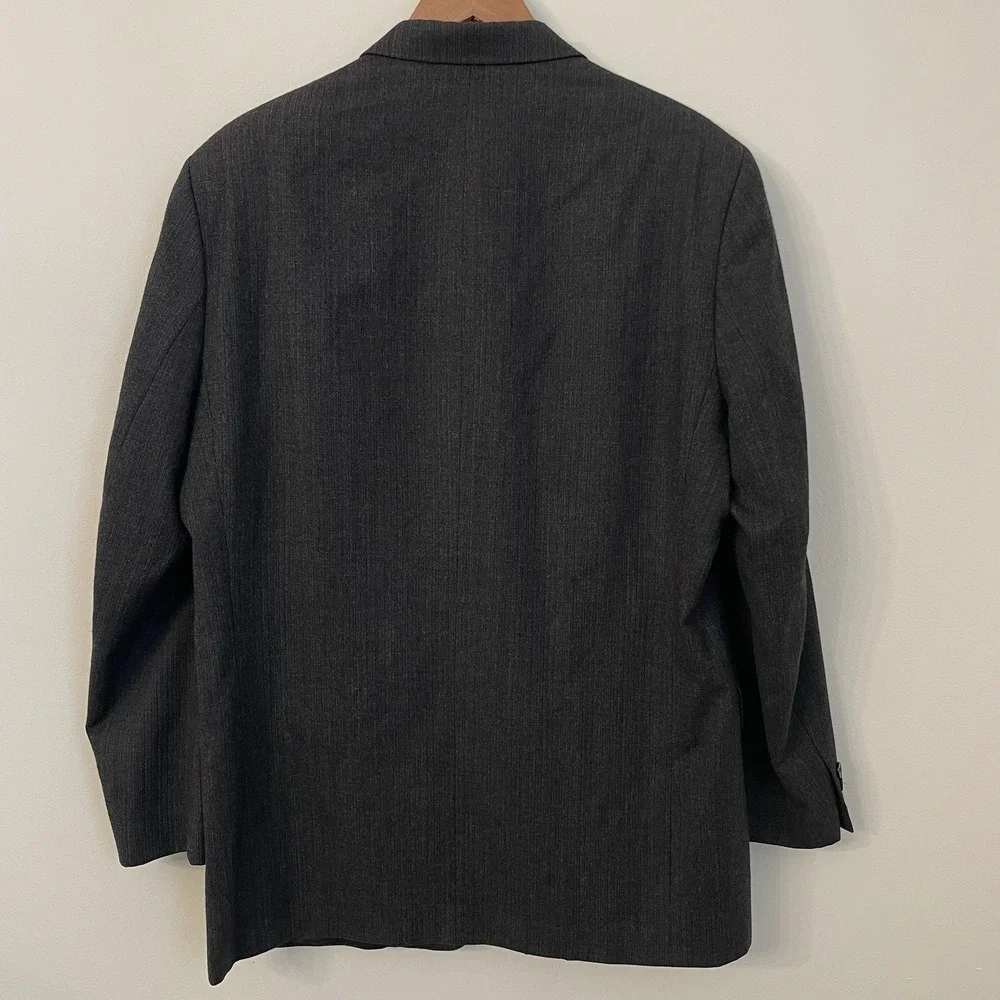 Brandini Pure Wool Blazer 41R Dark Gray Made in Canada Workwear Sport Coat